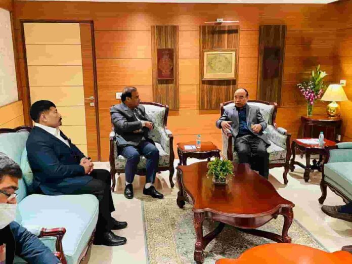 Assam Mizoram CMs Meeting on Amit Shah Residence