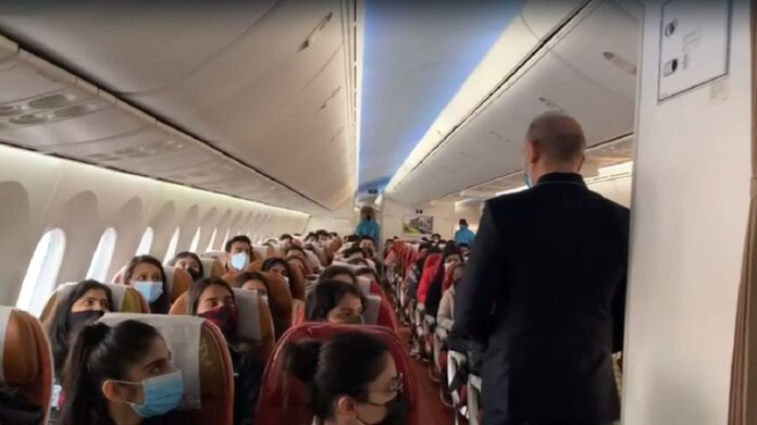 Indian student from Ukraine in Air India Flight