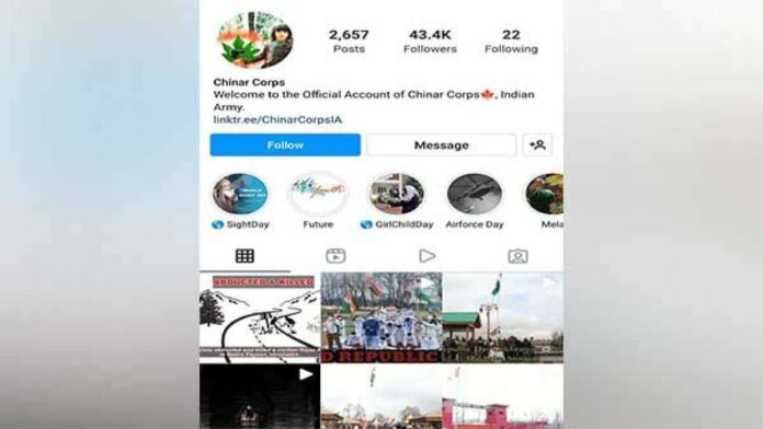 chinar corps instagram account