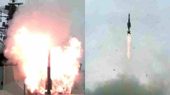 Vertical Launch Short Range Missile test