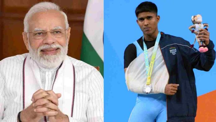 PM Modi wishes Sanket Sargar on winning Silver Medal