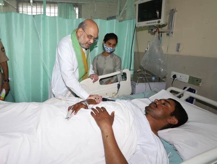 Amit Shah visited AIIMS to meet injured ITBP Jawans